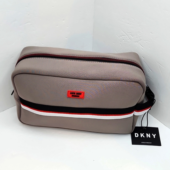 DKNY TOILETRY TRAVEL BAG, GREY - Picture 2 of 14